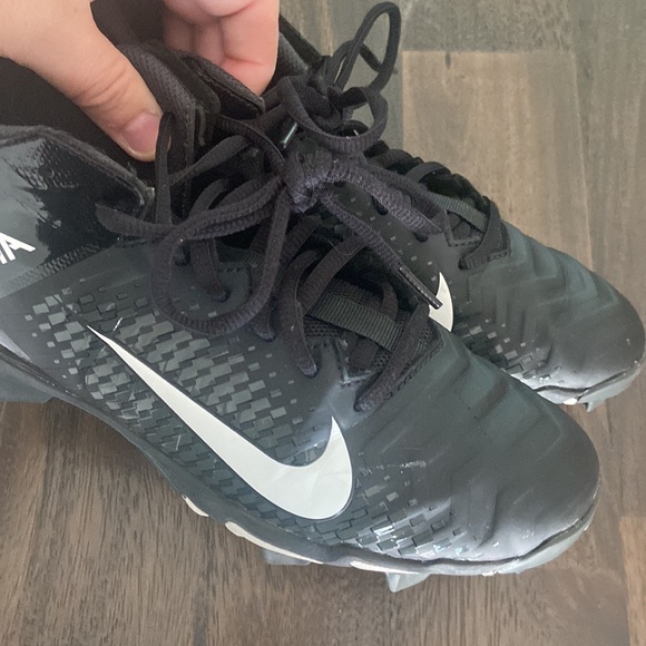 Nike Fast Flex Alpha Baseball cleats kids size 5  black & white - Picture 5 of 14